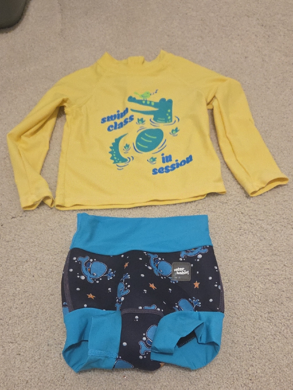 18-24 Month Swimsuit Rashguard And Swim Bottoms